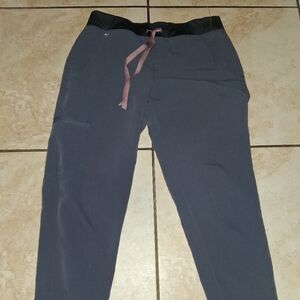 Figs WOMENS  ScrubJoggers in GREY with Red Accent S